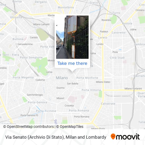 Via Senato (Archivio Di Stato) map