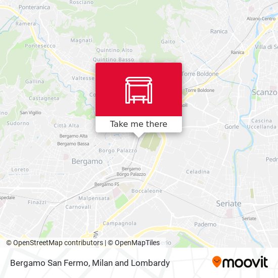 Bergamo San Fermo map