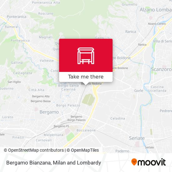 Bergamo Bianzana map