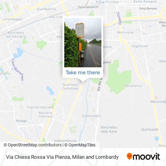 Via Chiesa Rossa Via Pienza map