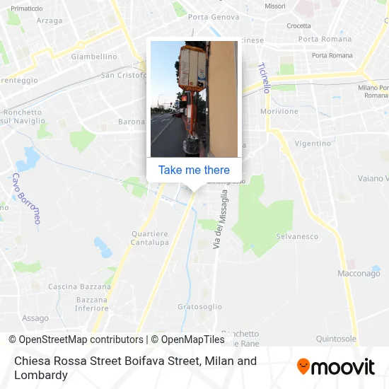 Chiesa Rossa Street Boifava Street map