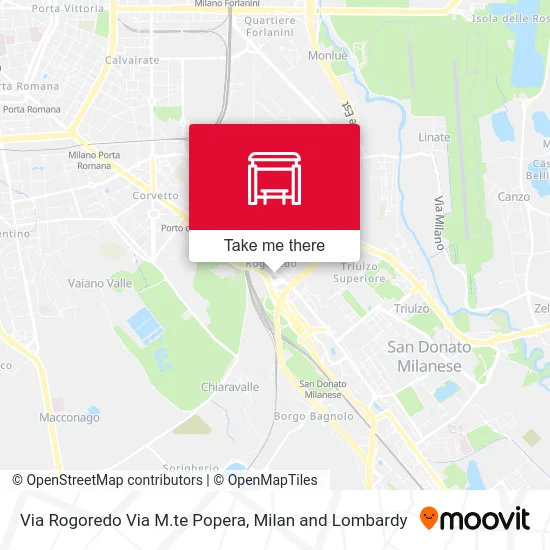 Rogoredo Street Monte Popera Street map