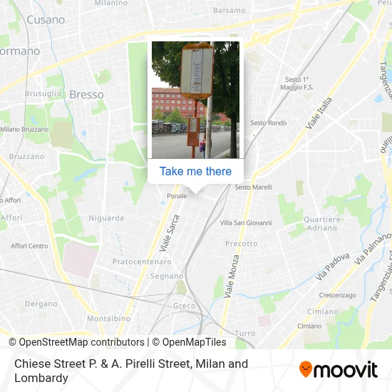 Chiese Street P. & A. Pirelli Street map