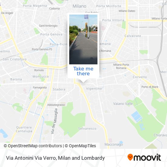 Via Antonini Via Verro map
