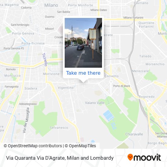 Via Quaranta Via D'Agrate map