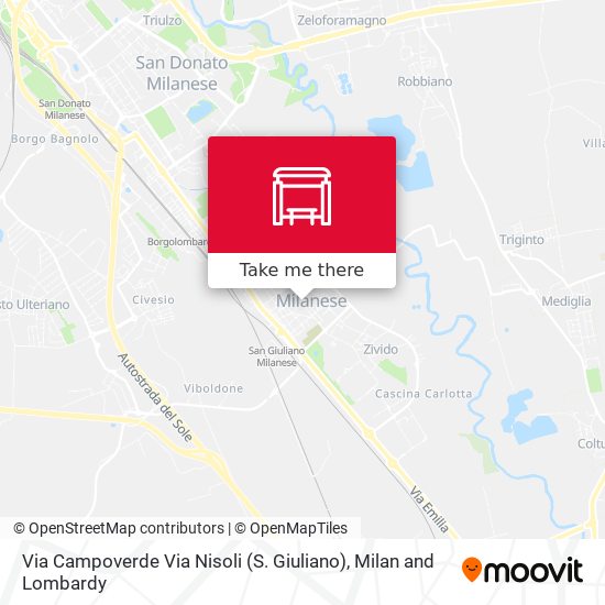 Via Campoverde Via Nisoli (S. Giuliano) map