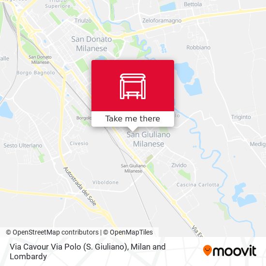 Via Cavour Via Polo (S. Giuliano) map