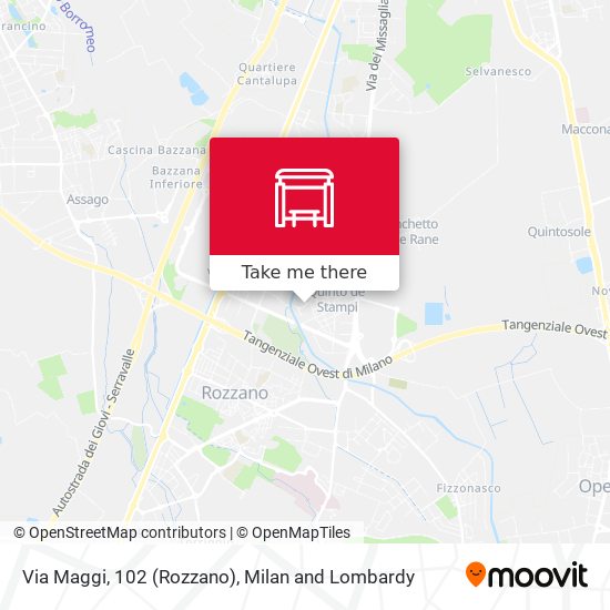 Via Maggi, 102 (Rozzano) map