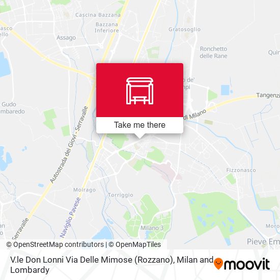 V.le Don Lonni Via Delle Mimose (Rozzano) map