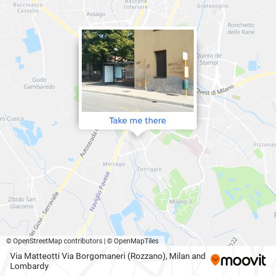 Via Matteotti Via Borgomaneri (Rozzano) map