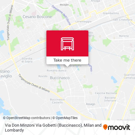 Via Don Minzoni Via Gobetti (Buccinasco) map