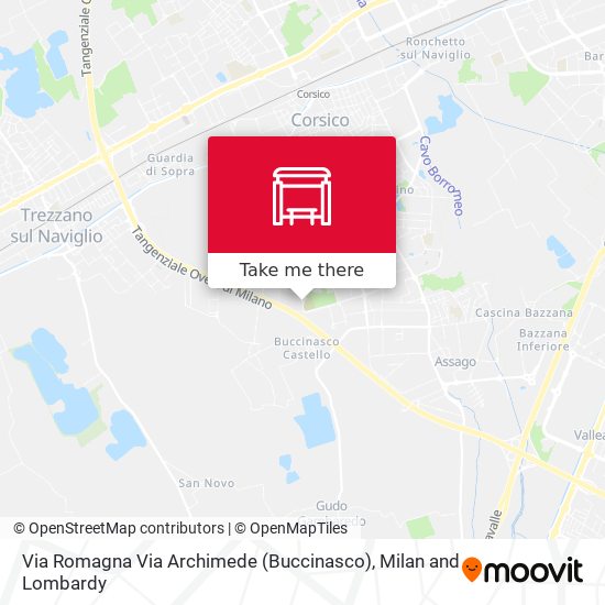 Via Romagna Via Archimede (Buccinasco) map