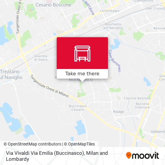 Via Vivaldi Via Emilia (Buccinasco) map