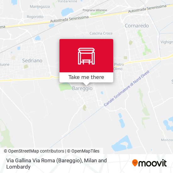 Via Gallina Via Roma (Bareggio) map