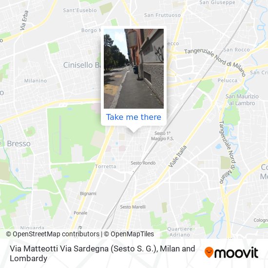 Via Matteotti Via Sardegna (Sesto S. G.) map