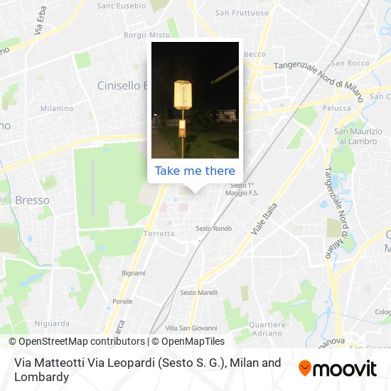 Via Matteotti Via Leopardi (Sesto S. G.) map