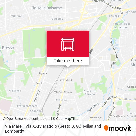 Via Marelli Via XXIV Maggio (Sesto S. G.) map