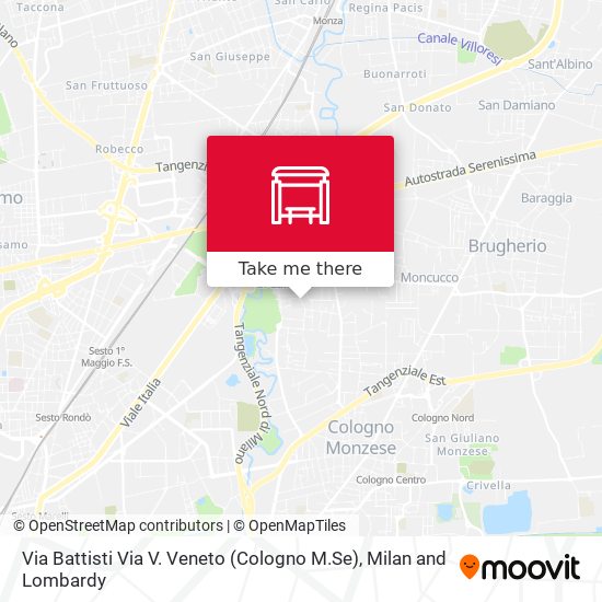 Via Battisti Via V. Veneto (Cologno M.Se) map