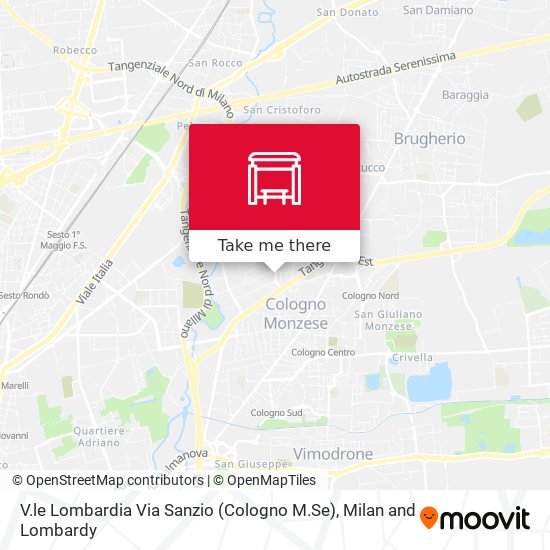 V.le Lombardia Via Sanzio (Cologno M.Se) map