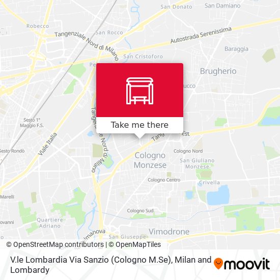 V.le Lombardia Via Sanzio (Cologno M.Se) map