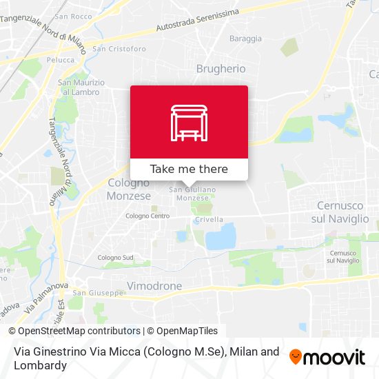 Via Ginestrino Via Micca (Cologno M.Se) map