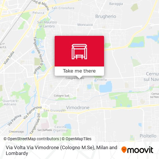 Via Volta Via Vimodrone (Cologno M.Se) map