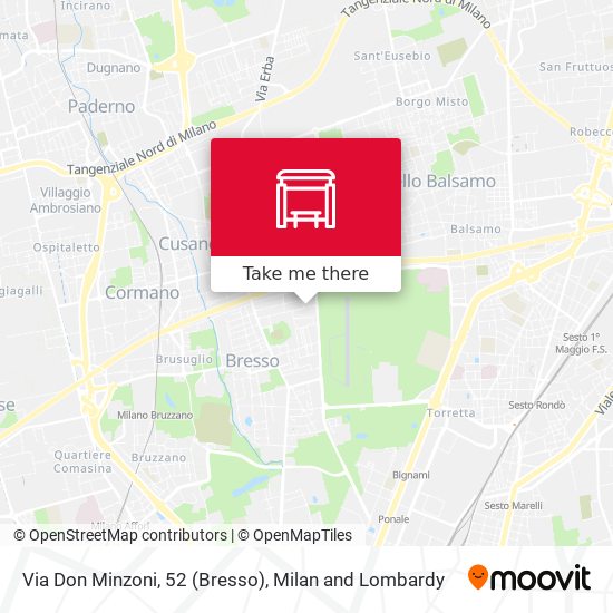 Via Don Minzoni, 52 (Bresso) map