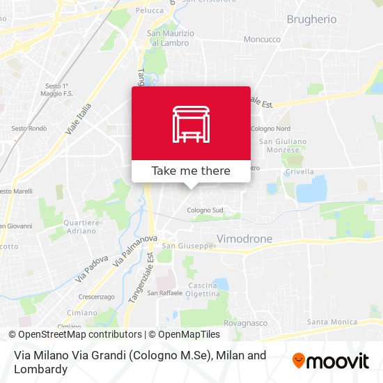 Via Milano Via Grandi (Cologno M.Se) map