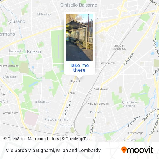 V.le Sarca Via Bignami map
