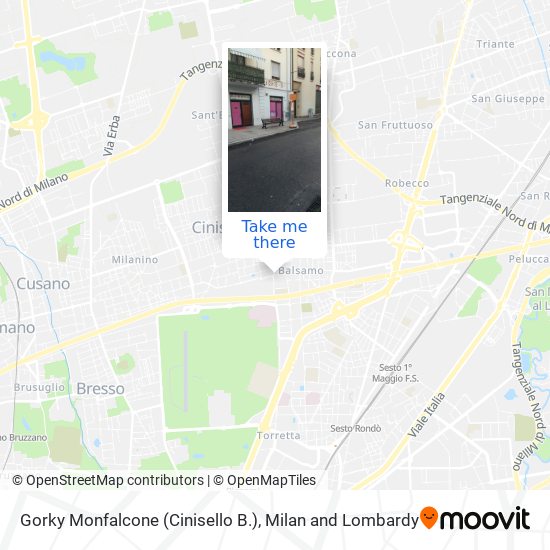 Gorky Monfalcone (Cinisello B.) map