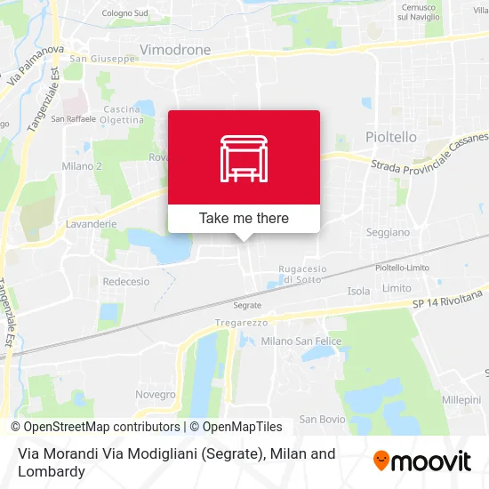 Morandi Street Modigliani Street (Segrate) map