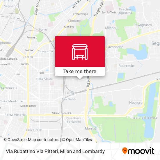 Via Rubattino Via Pitteri map