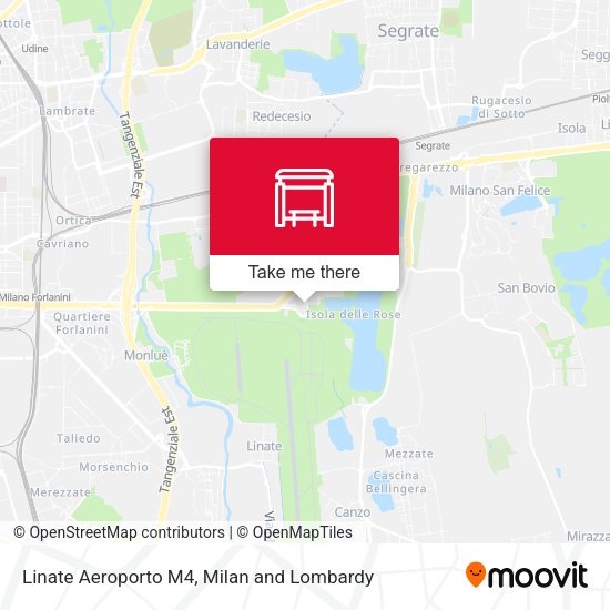 Linate Aeroporto M4 map