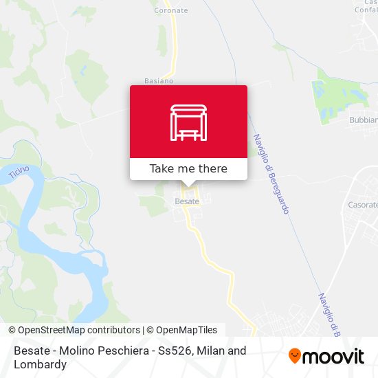 Besate - Molino Peschiera - Ss526 map