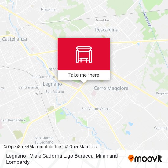 Legnano - Viale Cadorna L.go Baracca map