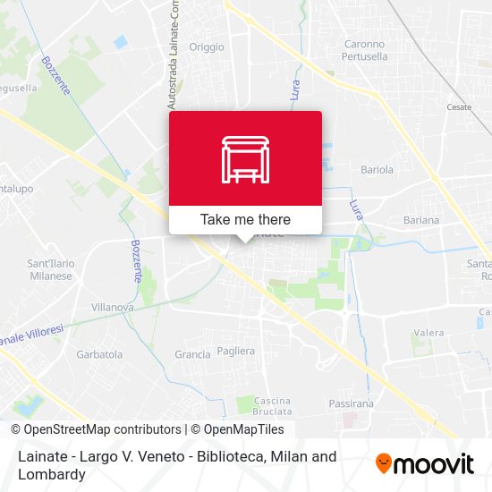 Lainate -  Largo V. Veneto - Biblioteca map