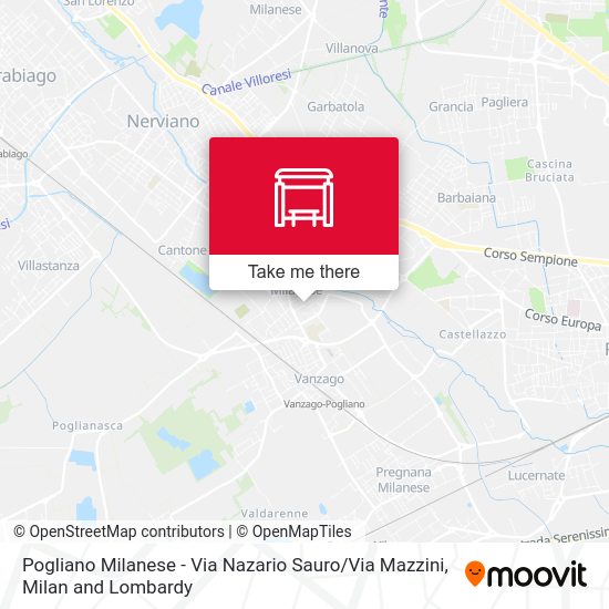 Pogliano Milanese -  Via Nazario Sauro / Via Mazzini map