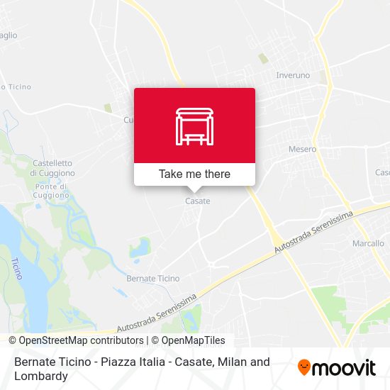 Bernate Ticino -  Piazza Italia - Casate map