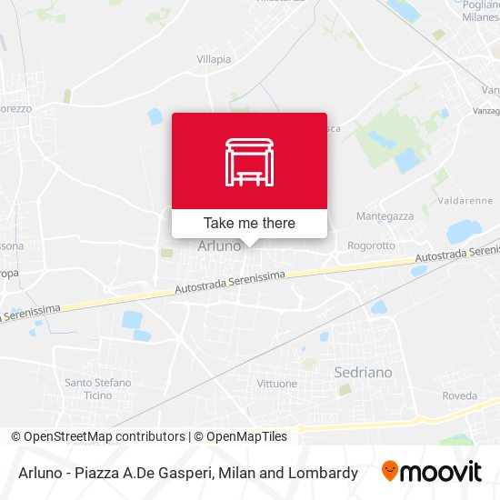 Arluno - Piazza A.De Gasperi map