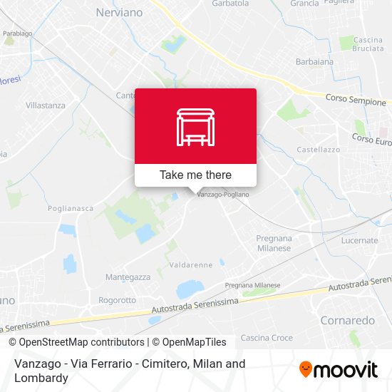 Vanzago -  Via Ferrario - Cimitero map
