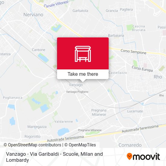 Vanzago -  Via Garibaldi - Scuole map
