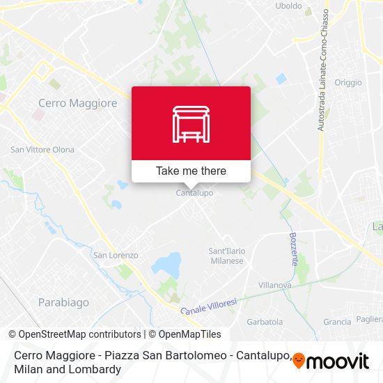 Cerro Maggiore -  Piazza San Bartolomeo - Cantalupo map