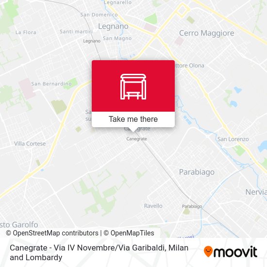 Canegrate -  Via IV Novembre / Via Garibaldi map