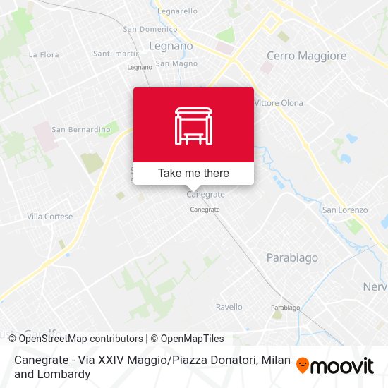 Canegrate -  Via XXIV Maggio / Piazza Donatori map