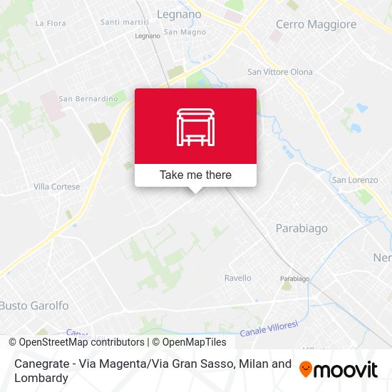 Canegrate -  Via Magenta / Via Gran Sasso map