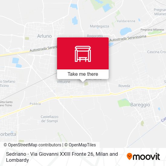 Sedriano -  Via Giovanni XXIII Fronte 26 map