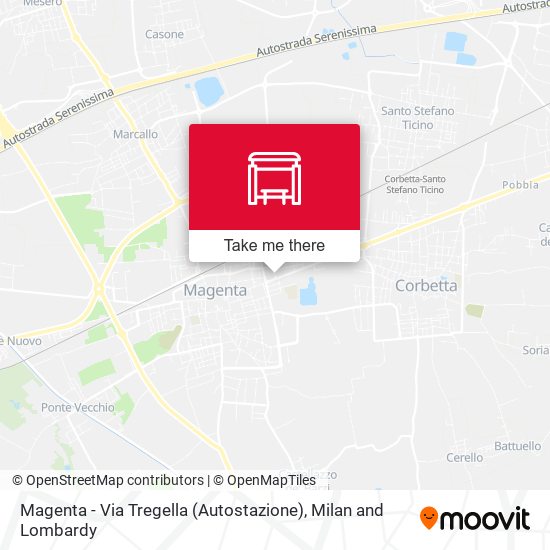 Magenta - Via Tregella (Autostazione) map
