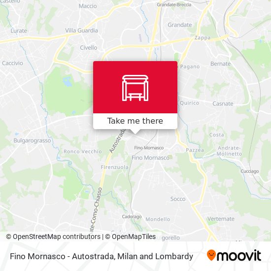 Fino Mornasco - Autostrada map