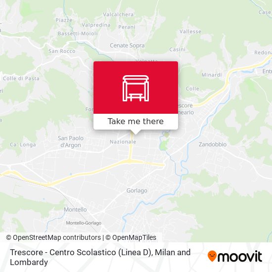 Trescore - Centro Scolastico (Linea D) map