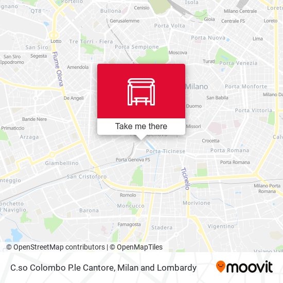 C.so Colombo P.le Cantore map